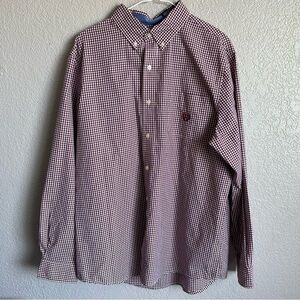 Mens Chaps Button Down Collared shirt size large plaid shirt NWT